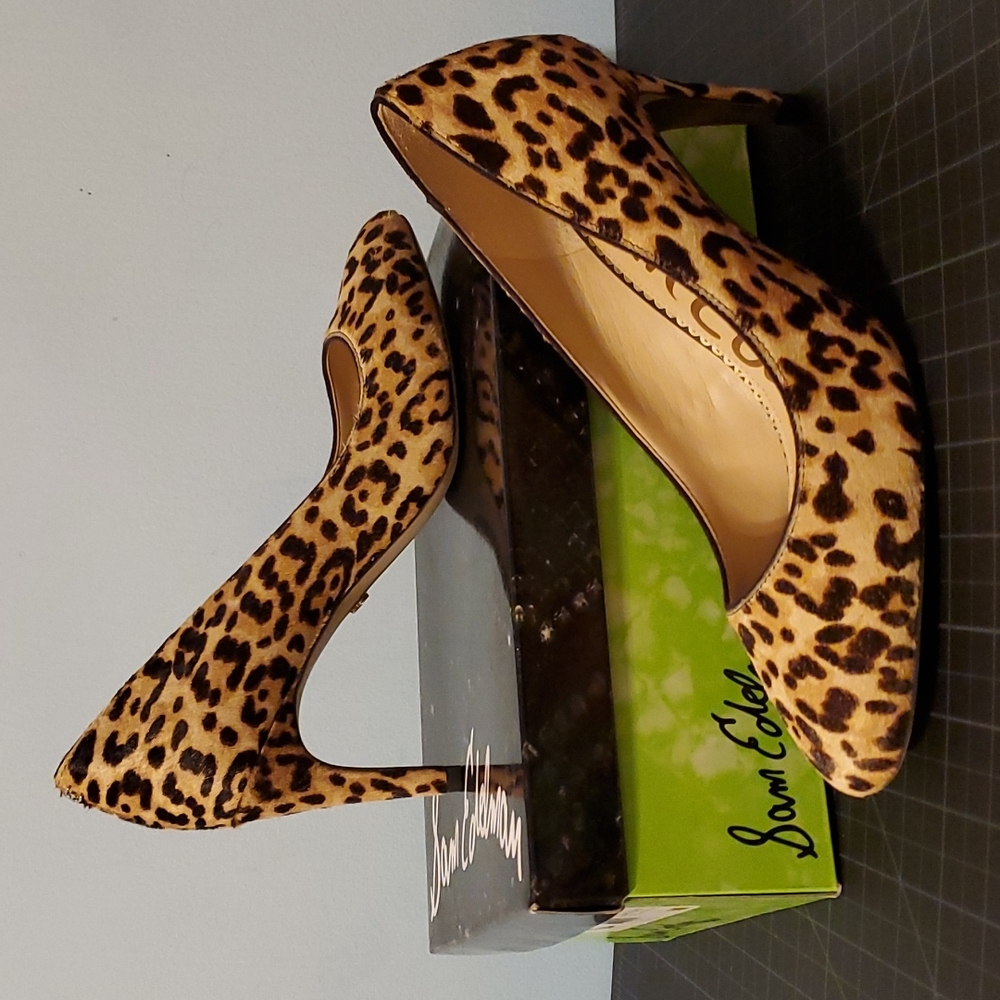 Sam Edelman Elise Sand Leopard Brahma Heels, 9M